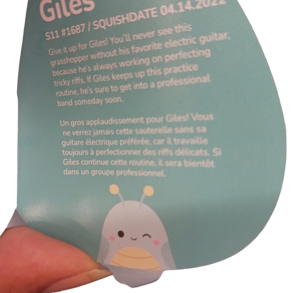 Squishmallow Giles the Grasshopper 11” - Picture 7 of 7